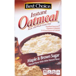 Best Choice Instant Oatmeal Maple & Brown Sugar