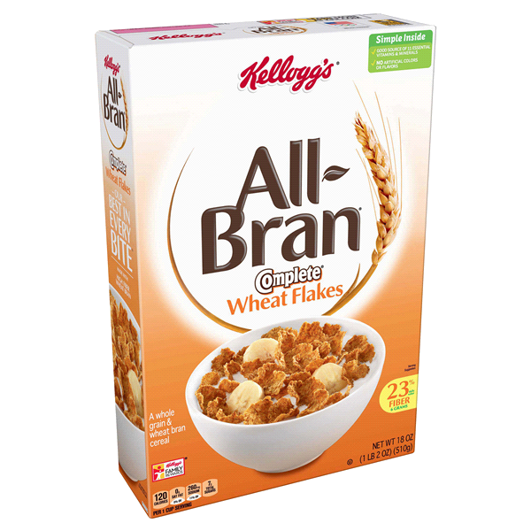 slide 1 of 1, All-Bran Cereal, Complete Wheat Flakes, 17.3 oz