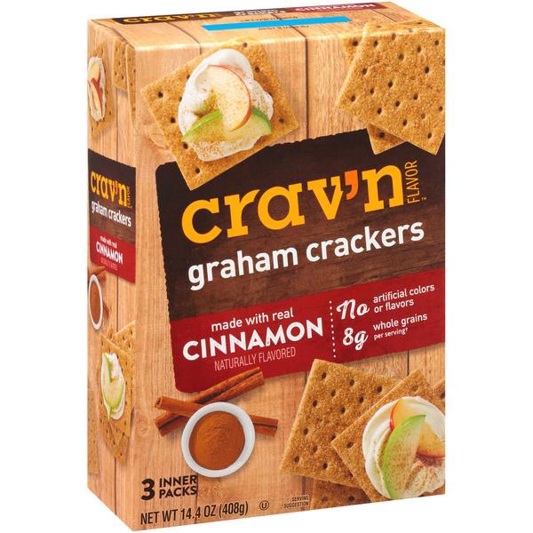 slide 1 of 1, Crav'n Flavor Cinnamon Graham Crackers, 14.4 oz