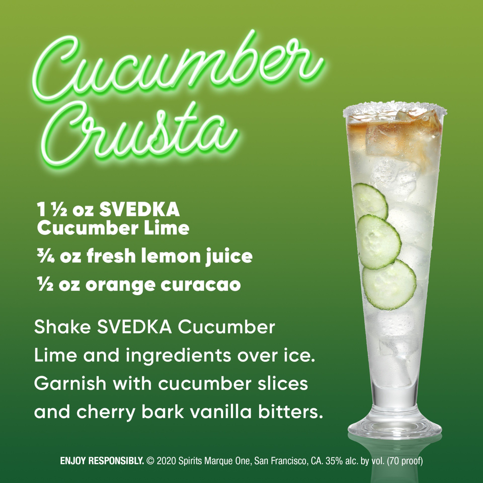 slide 5 of 8, SVEDKA Cucumber Lime Flavored Vodka, 750 mL Bottle, 70 Proof, 750 ml