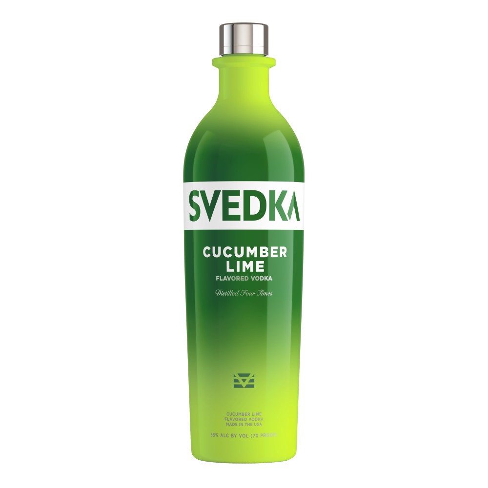 slide 1 of 8, SVEDKA Cucumber Lime Flavored Vodka, 750 mL Bottle, 70 Proof, 750 ml
