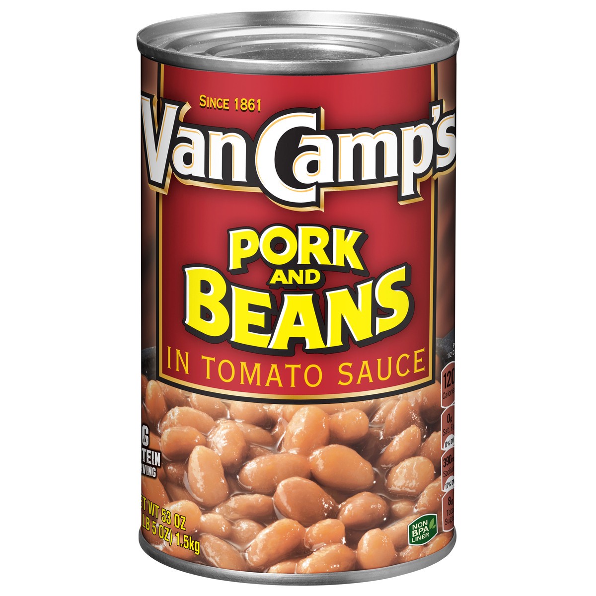 slide 1 of 2, Van Camp's In Tomato Sauce Pork and Beans 53 oz, 53 oz