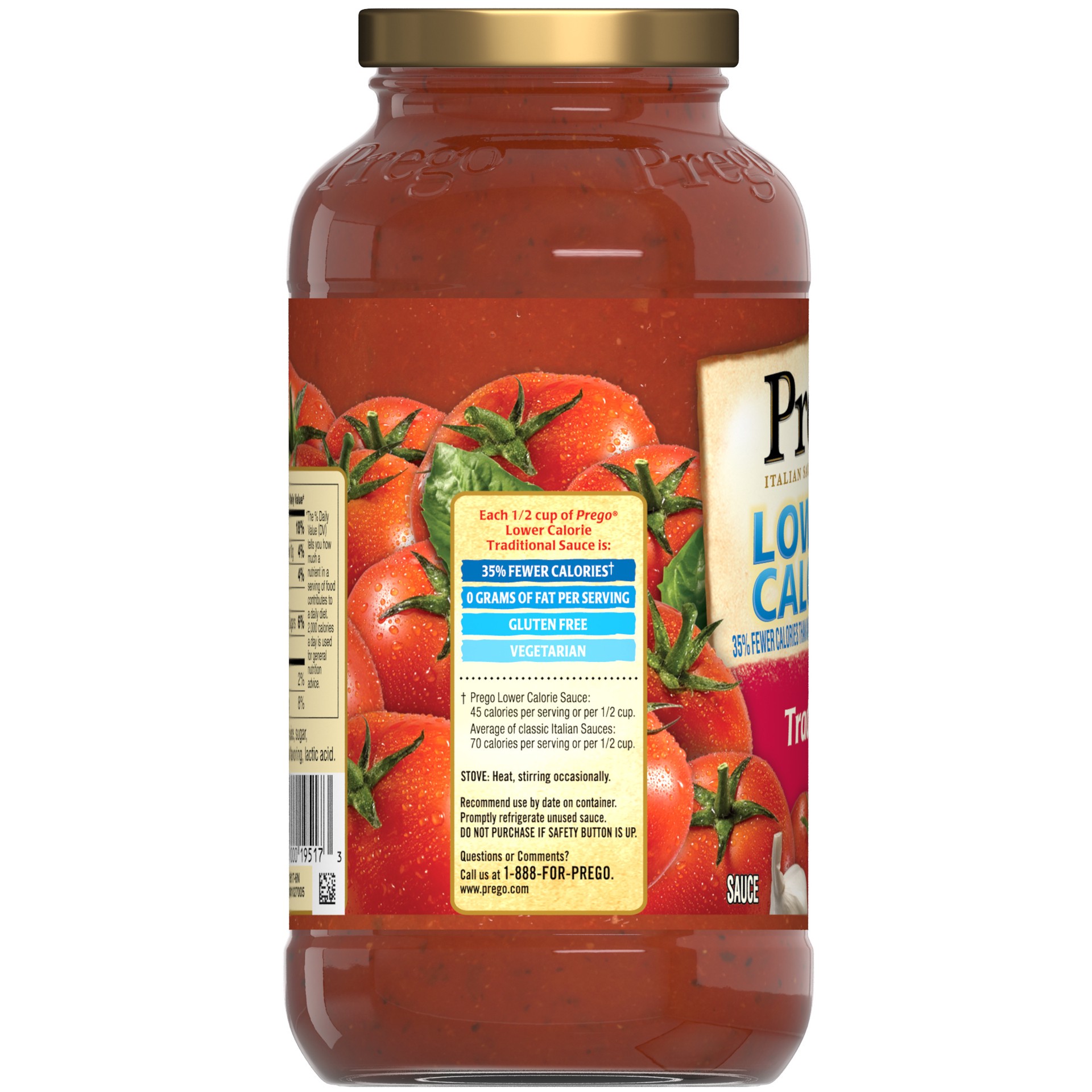 slide 5 of 5, Prego Light Smart Lower Calorie Traditional Traditional Italian Sauce 23.25 oz, 23.25 oz