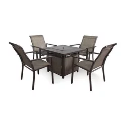 Catskill 5 Piece Conversation Set With Gas Fire Pit