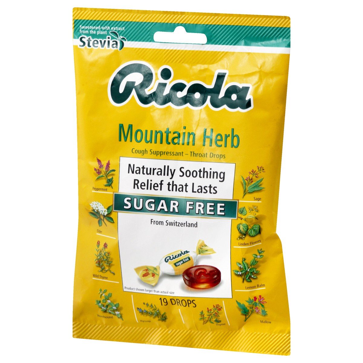 slide 3 of 11, Ricola Mountain Herb Cough Suppressant/Throat Drops 19 ea, 19 ct