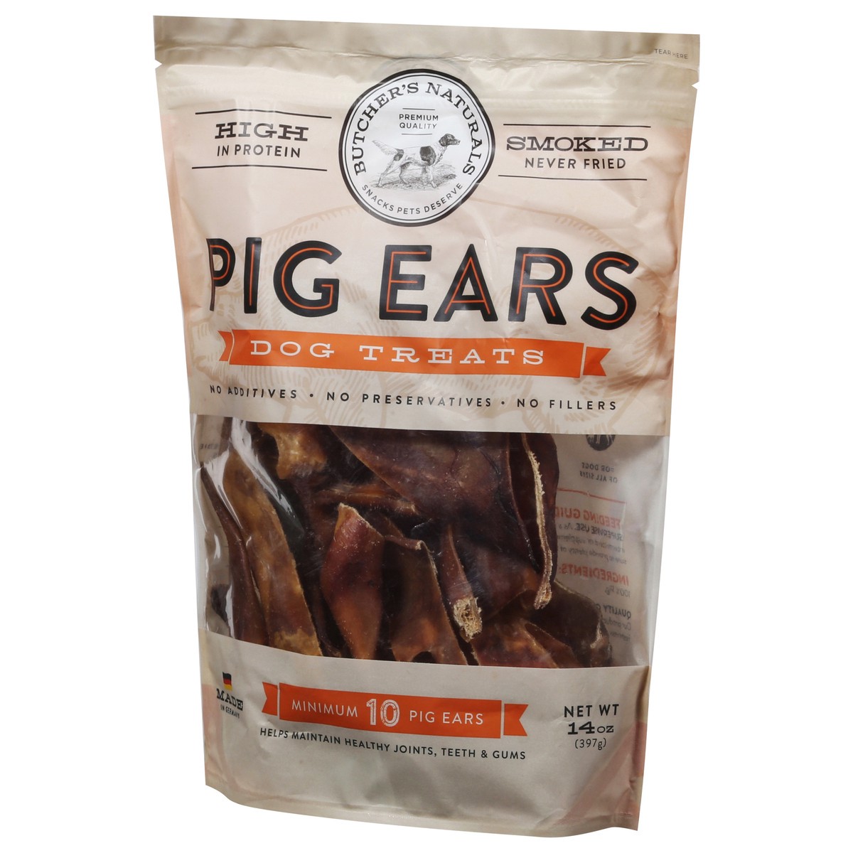 slide 14 of 14, Butcher's Naturals Pig Ears Dog Treats 14 oz, 14 oz