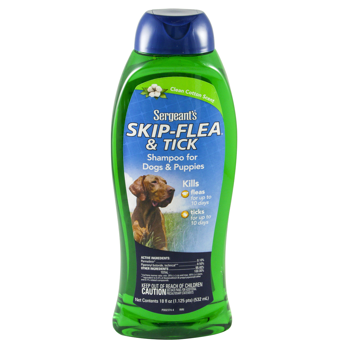 slide 1 of 2, Sergeant's Skip F&T Shampoo Dog Clean Cotton 18OZ, 18 oz