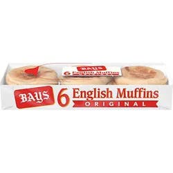 Bays Original English Muffins - 6 Count