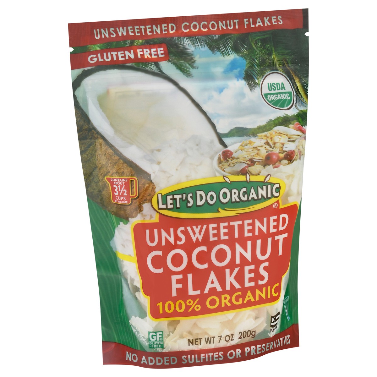 slide 8 of 9, Let's Do Lets Do Organic Unsweetened Fancy Coconut Flakes, 7 oz