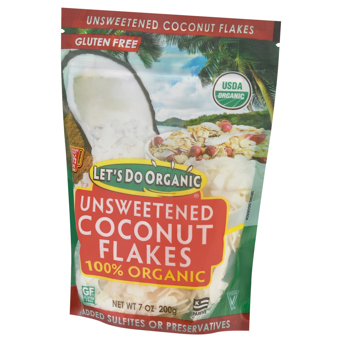 slide 7 of 9, Let's Do Lets Do Organic Unsweetened Fancy Coconut Flakes, 7 oz