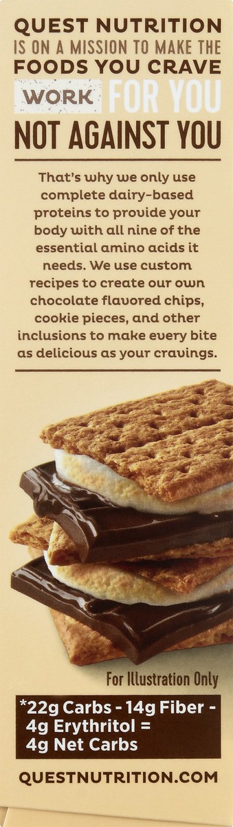 slide 5 of 9, Quest Protein Bar, S'mores Flavor, 4 ct