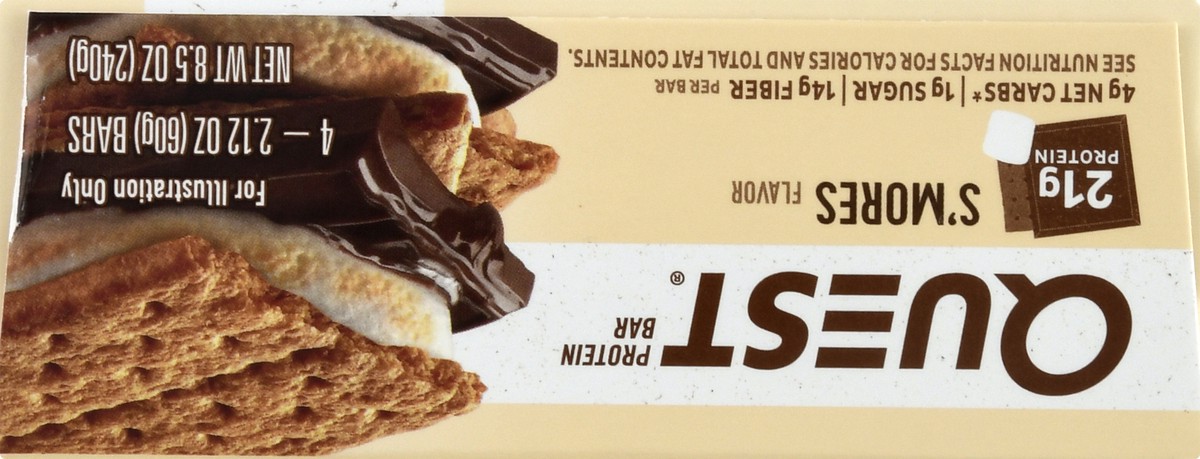 slide 8 of 9, Quest Protein Bar, S'mores Flavor, 4 ct