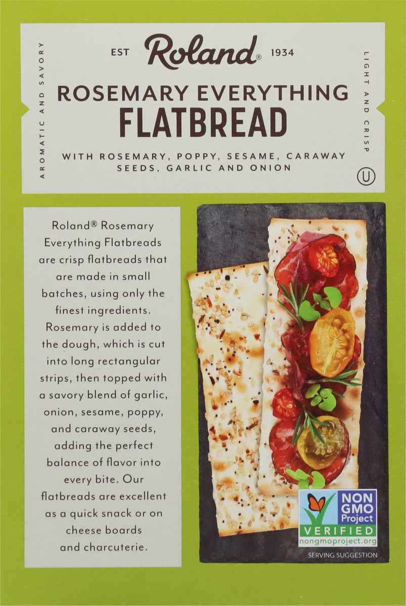 slide 7 of 9, Roland Rosemary Everything Flatbread 5 oz, 5 oz