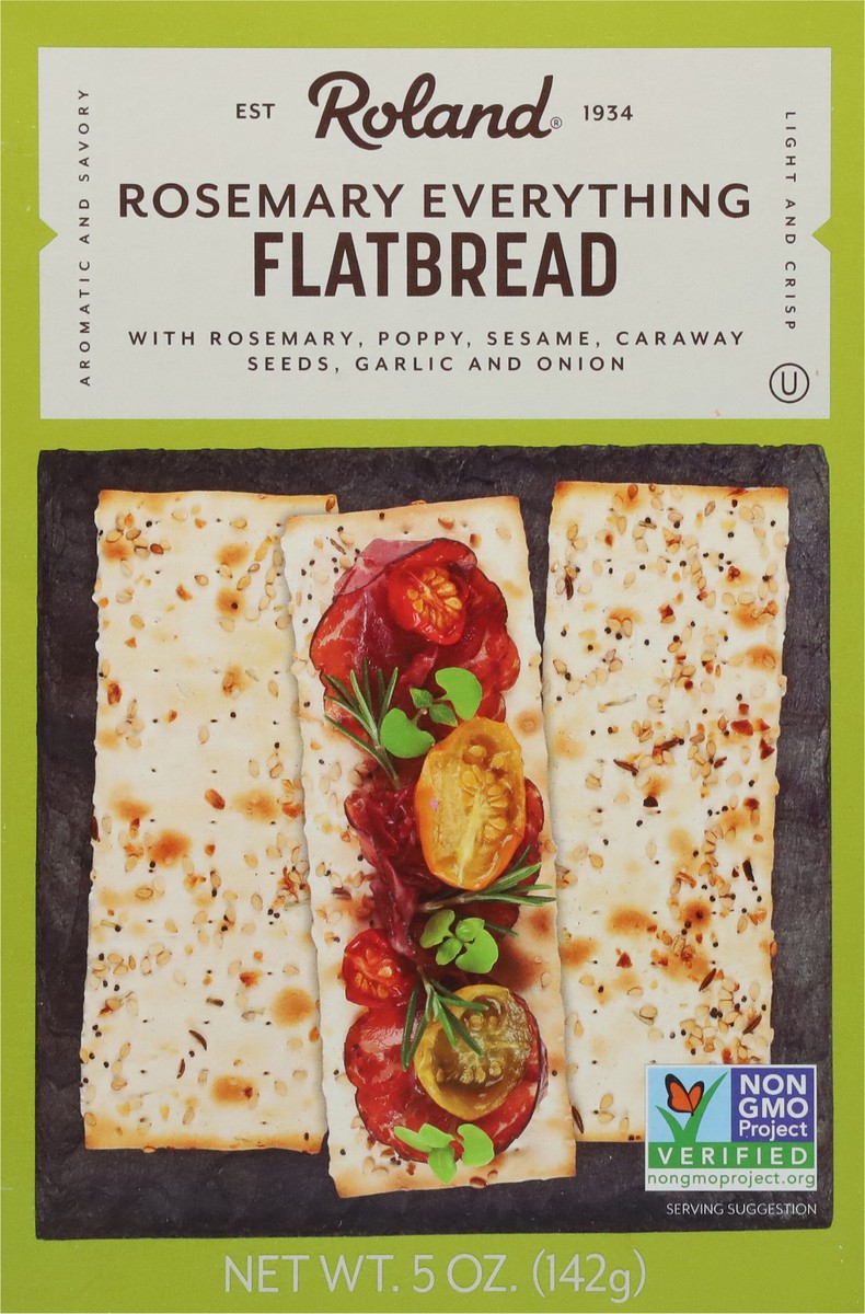 slide 6 of 9, Roland Rosemary Everything Flatbread 5 oz, 5 oz