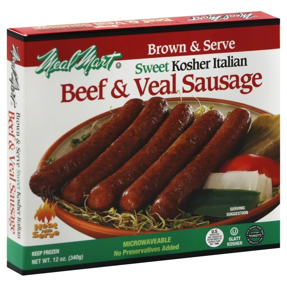 slide 1 of 1, Mon Cuisine Meal Mart Sausage Beef And Veal - 12 Oz, 12 oz