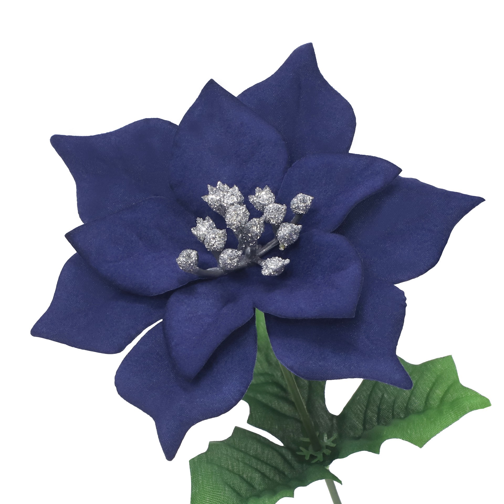 slide 3 of 3, 12" Poinsettia With Glitter Bush By Ashland, 8 in x 8 in x 12 in