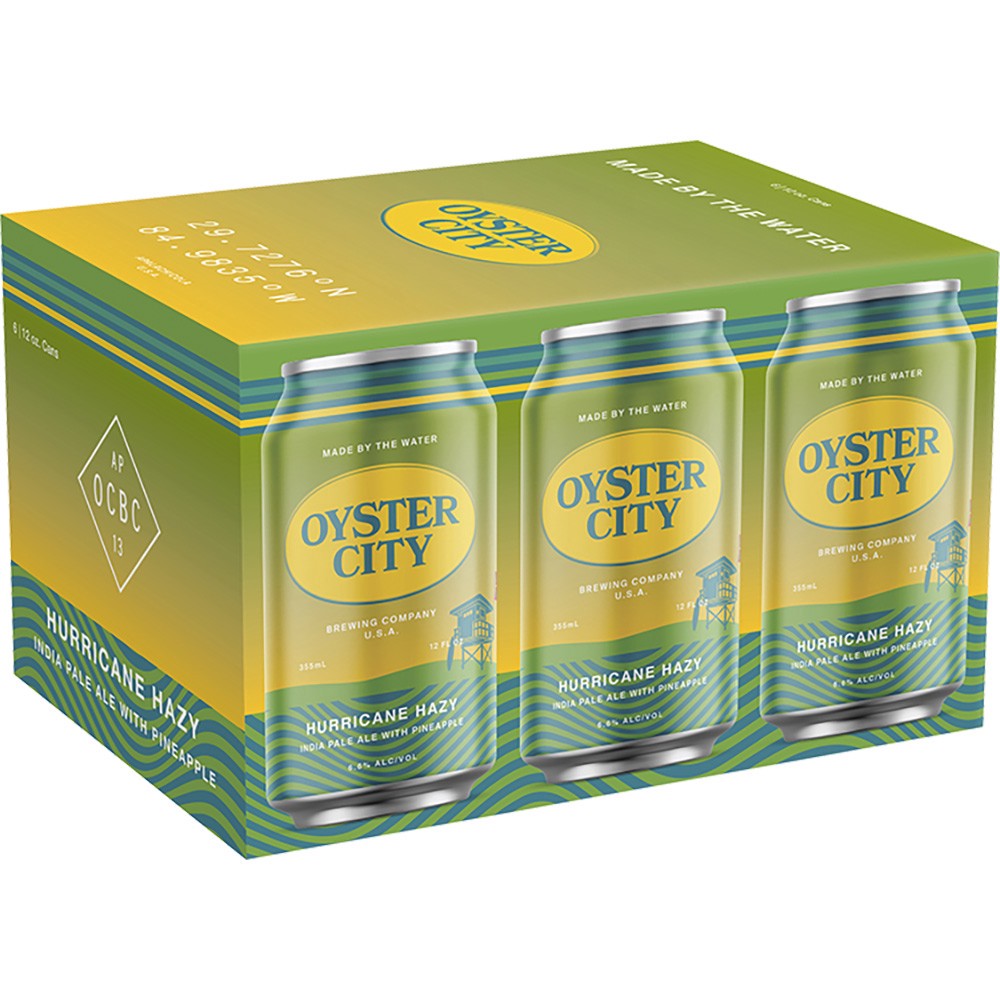 slide 1 of 1, Oyster City Hurricane Hazy Ipa, 12 oz