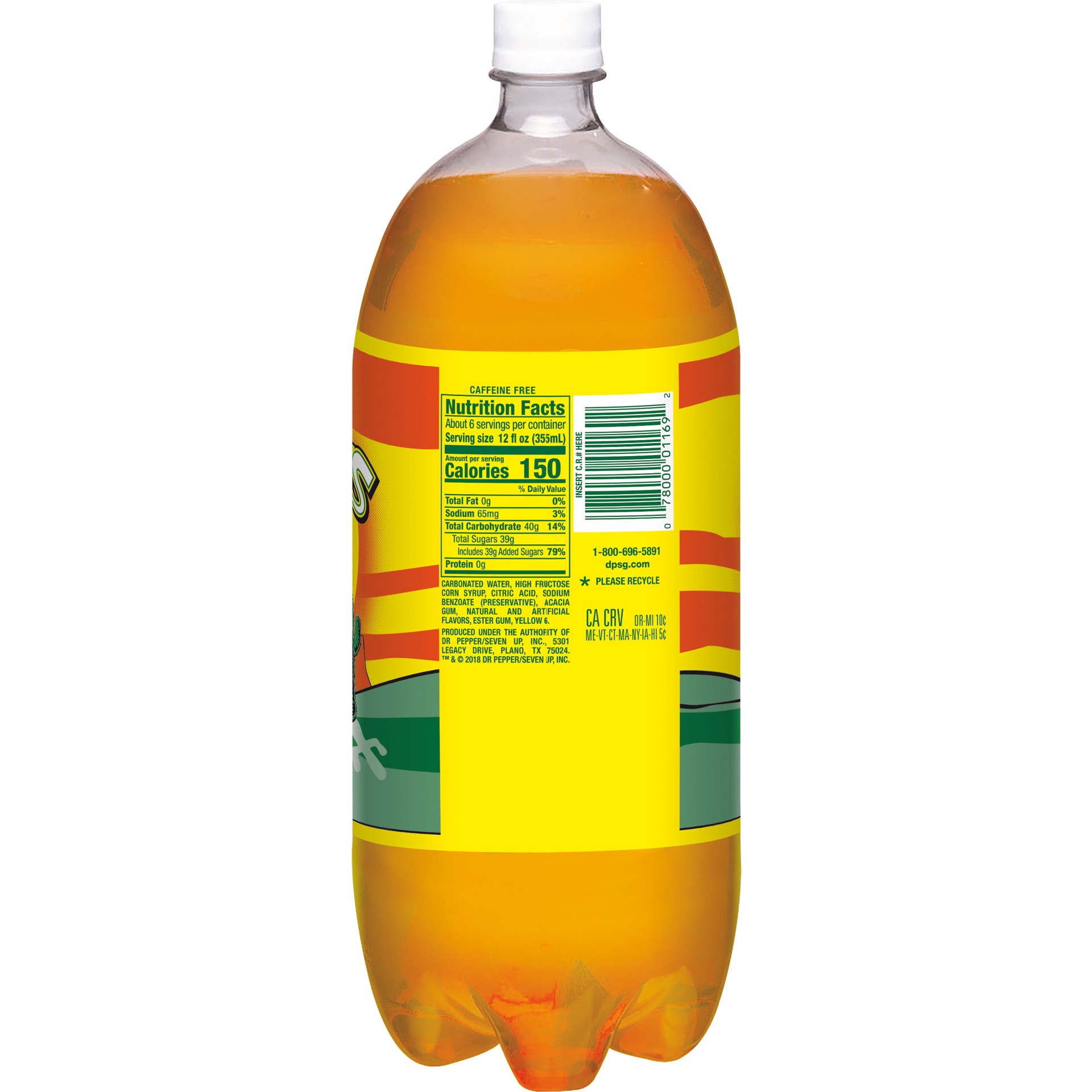 slide 2 of 3, Cactus Cooler Orange Pineapple Soda Soda 2 lt, 2 liter