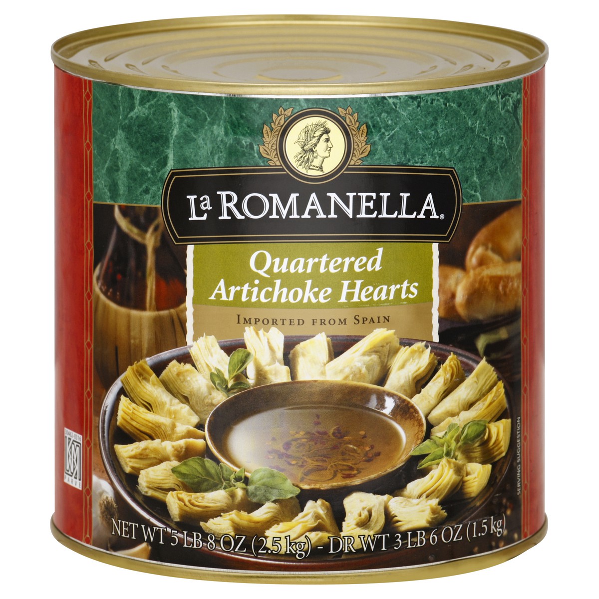 slide 4 of 8, La Romanella Quartered Artichoke, 88 oz