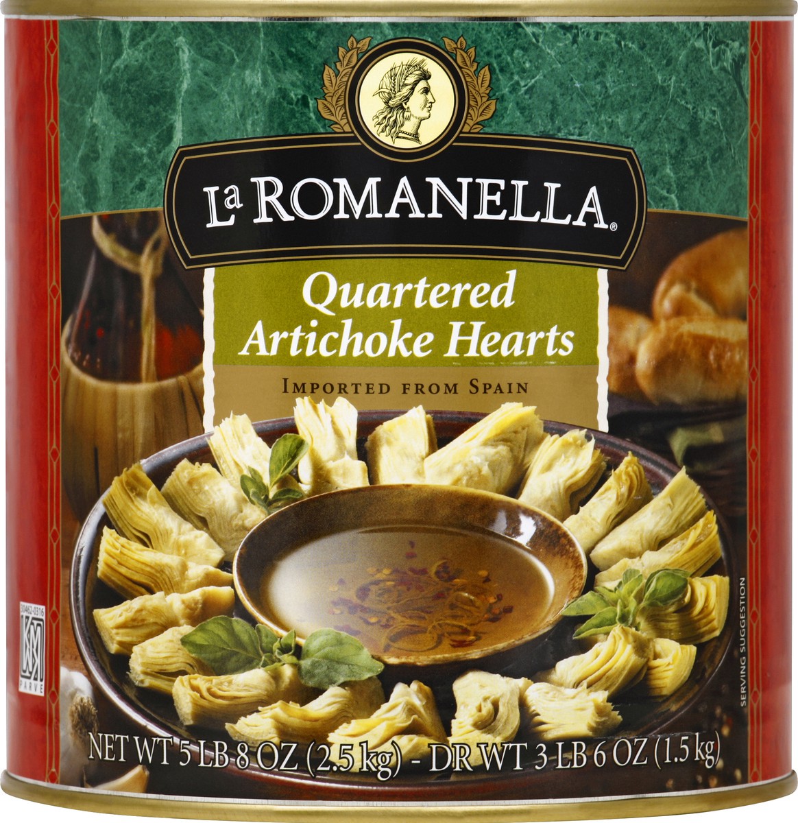 slide 1 of 8, La Romanella Quartered Artichoke, 88 oz