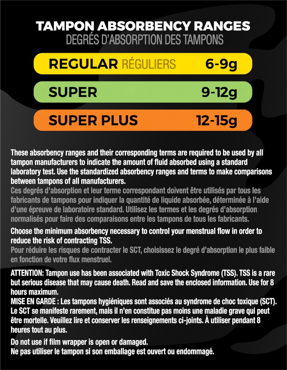 slide 9 of 9, Kotex Regular/Super/Super Plus Unscented Compact Tampons 30 ea, 30 ct