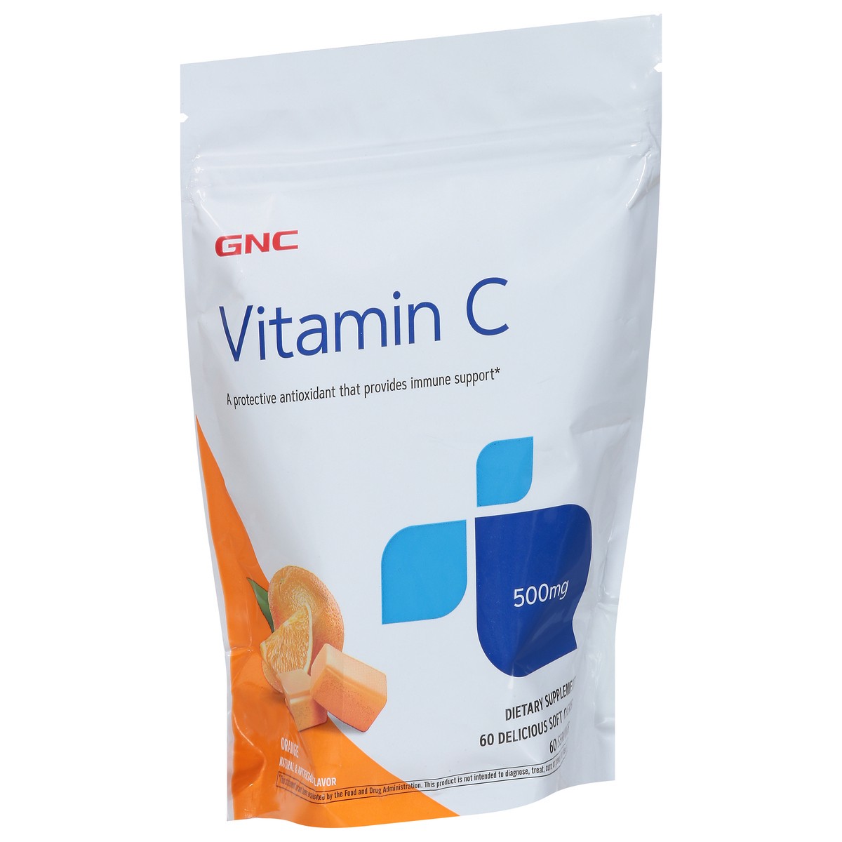 slide 2 of 10, GNC Vitamin C Soft Chews 500mg - Orange, 60 ct