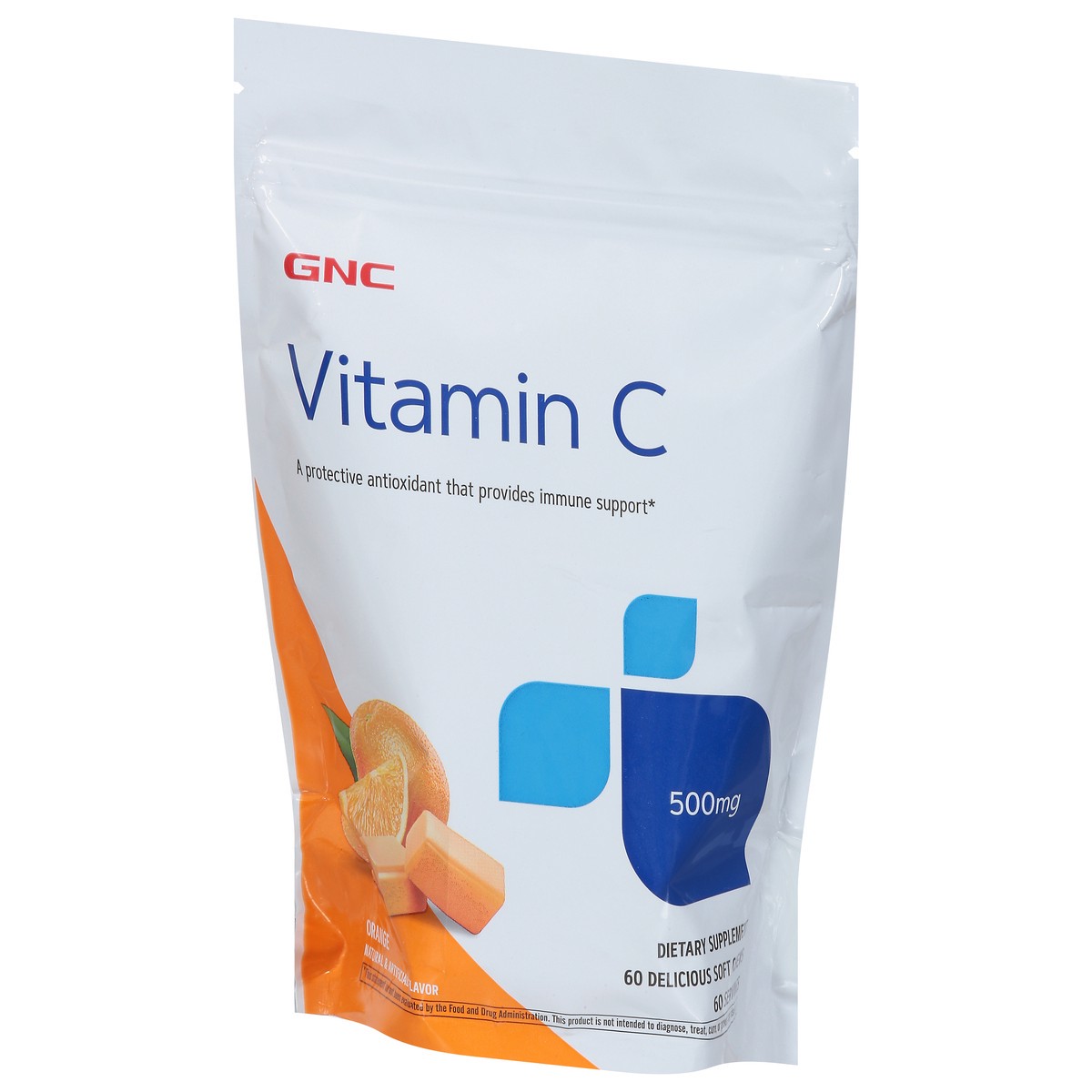 slide 3 of 10, GNC Vitamin C Soft Chews 500mg - Orange, 60 ct