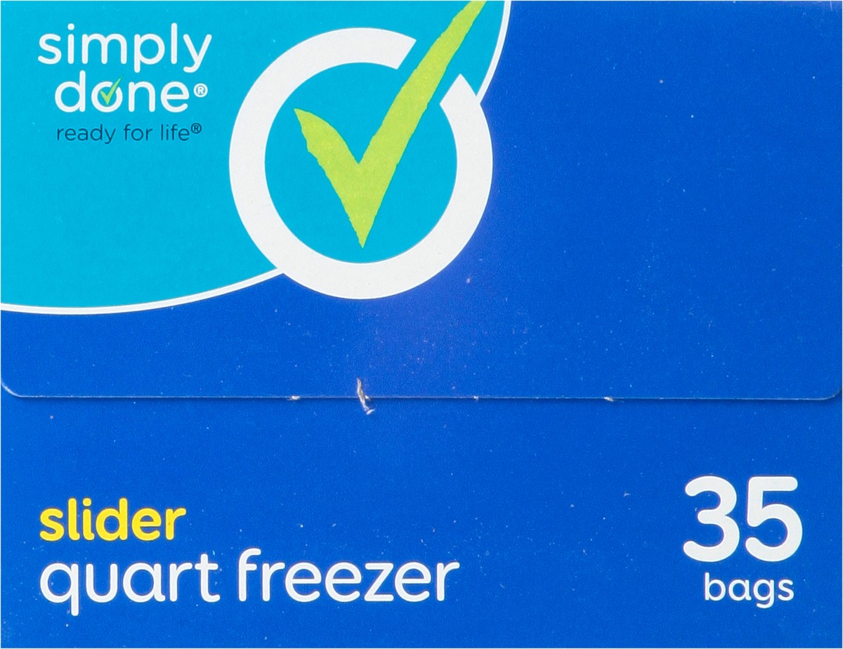 slide 10 of 16, Simply Done Slider Quart Freezer Bags, 35 ct