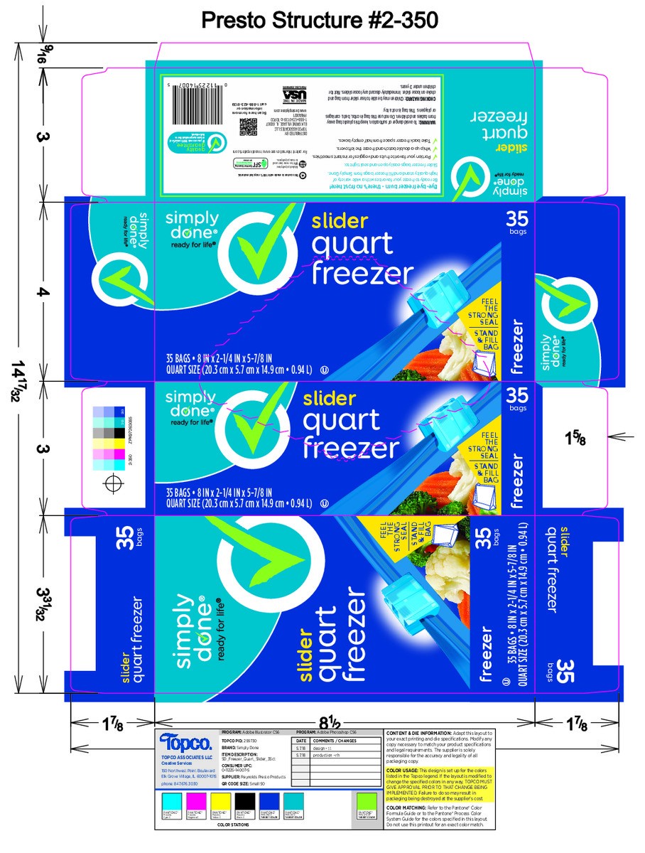 slide 4 of 16, Simply Done Slider Quart Freezer Bags, 35 ct