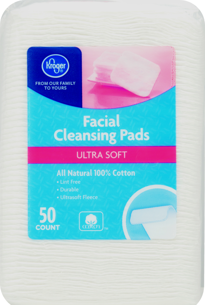 slide 1 of 1, Kroger Ultra Soft Facial Cleansing Pads, 50 ct