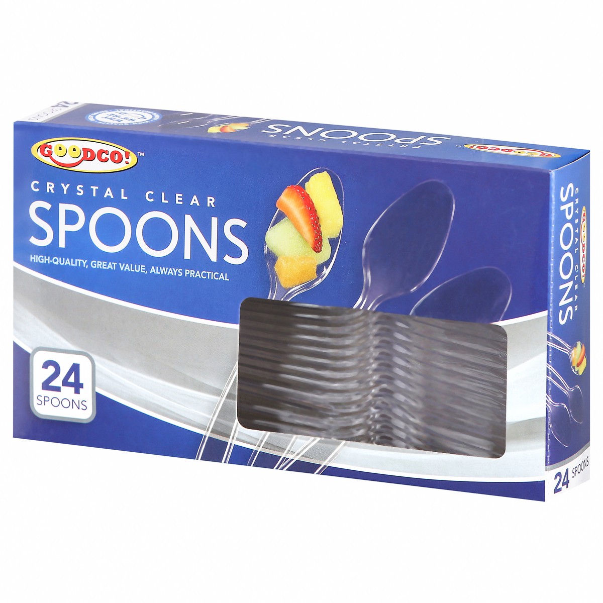 slide 9 of 13, GoodCo Crystal Clear Spoons 24 ea, 24 ct