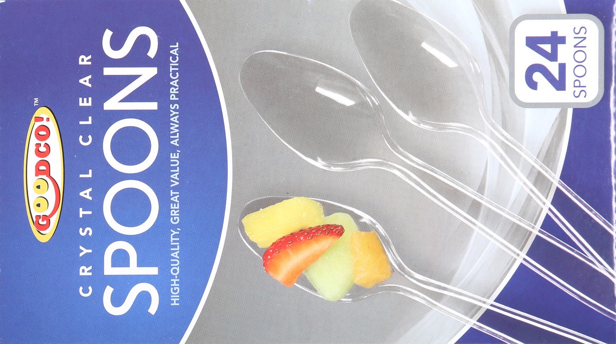 slide 12 of 13, GoodCo Crystal Clear Spoons 24 ea, 24 ct