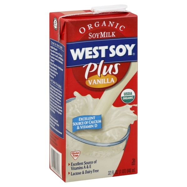 slide 1 of 1, Westsoy Plus Organic Vanilla Soy Milk, 32 fl oz