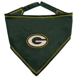 Pets First Tie-Around Dog Bandana, Large/X-Large, Green Bay Packers