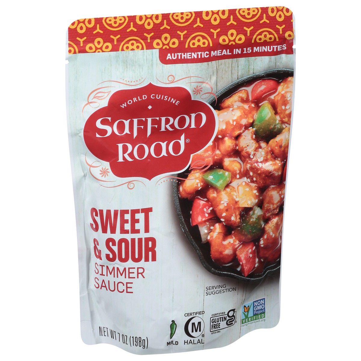 slide 6 of 9, Saffron Road Sweet & Sour Simmer Sauce, 7 oz