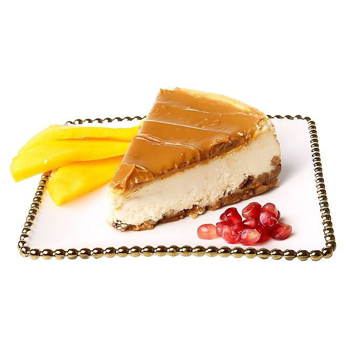 slide 3 of 3, Classic Touch Gold Bead Square Dessert Plates, 4 ct