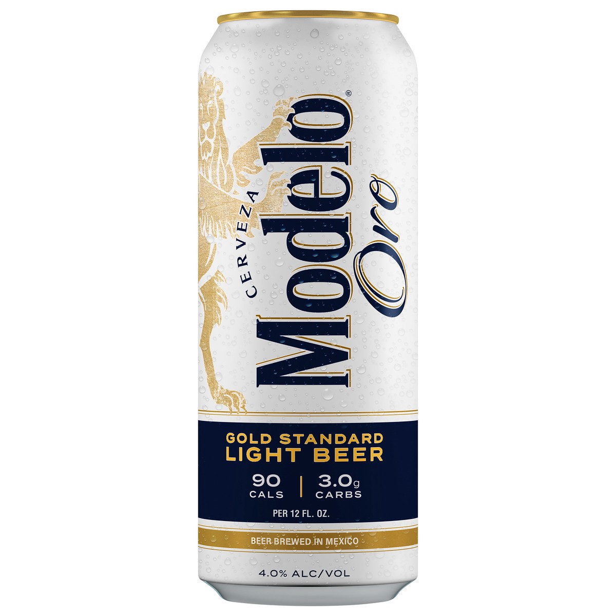 slide 1 of 5, Modelo Oro Mexican Lager Import Light Beer, 24 fl. oz. Single Beer Can, 4.0% ABV, 24 fl oz