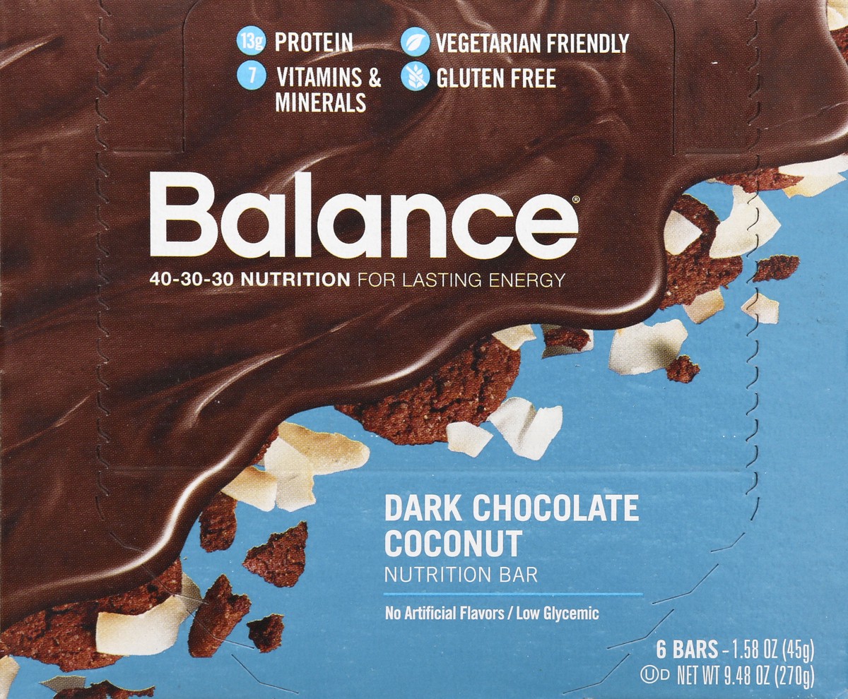 slide 5 of 13, Balance Nutrition Bar 6 ea, 6 ct