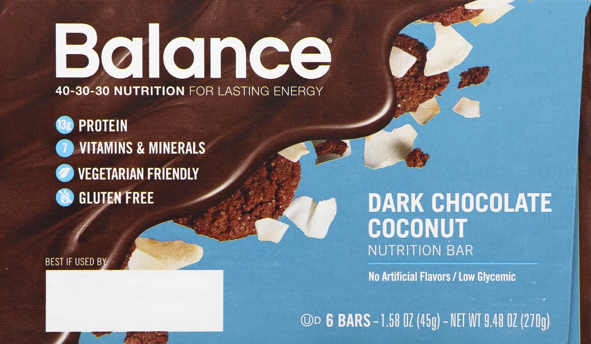 slide 8 of 13, Balance Nutrition Bar 6 ea, 6 ct