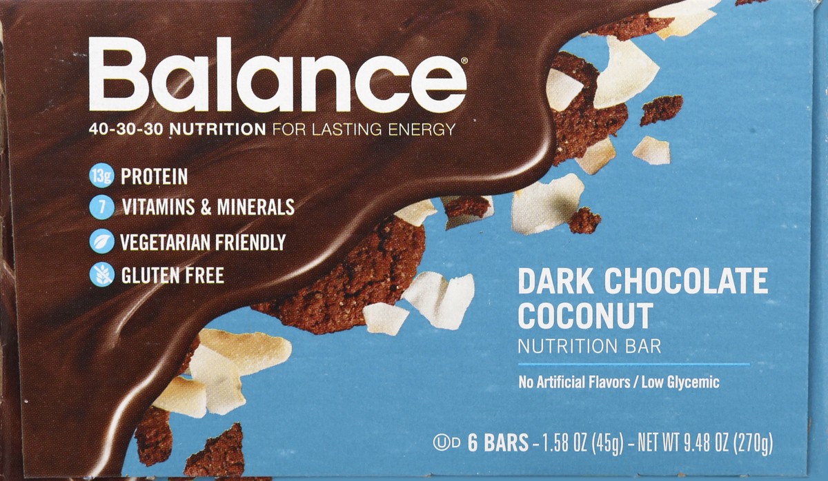 slide 9 of 13, Balance Nutrition Bar 6 ea, 6 ct