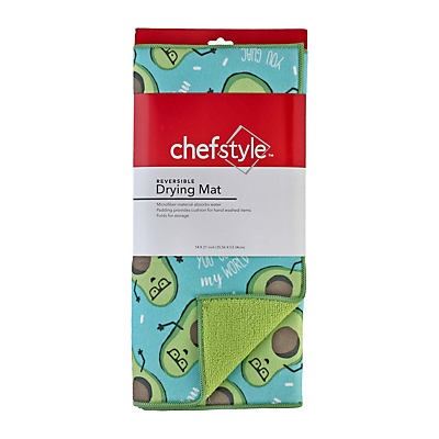 slide 1 of 1, chefstyle Teal Guacamole World Drying Mat, 1 ct