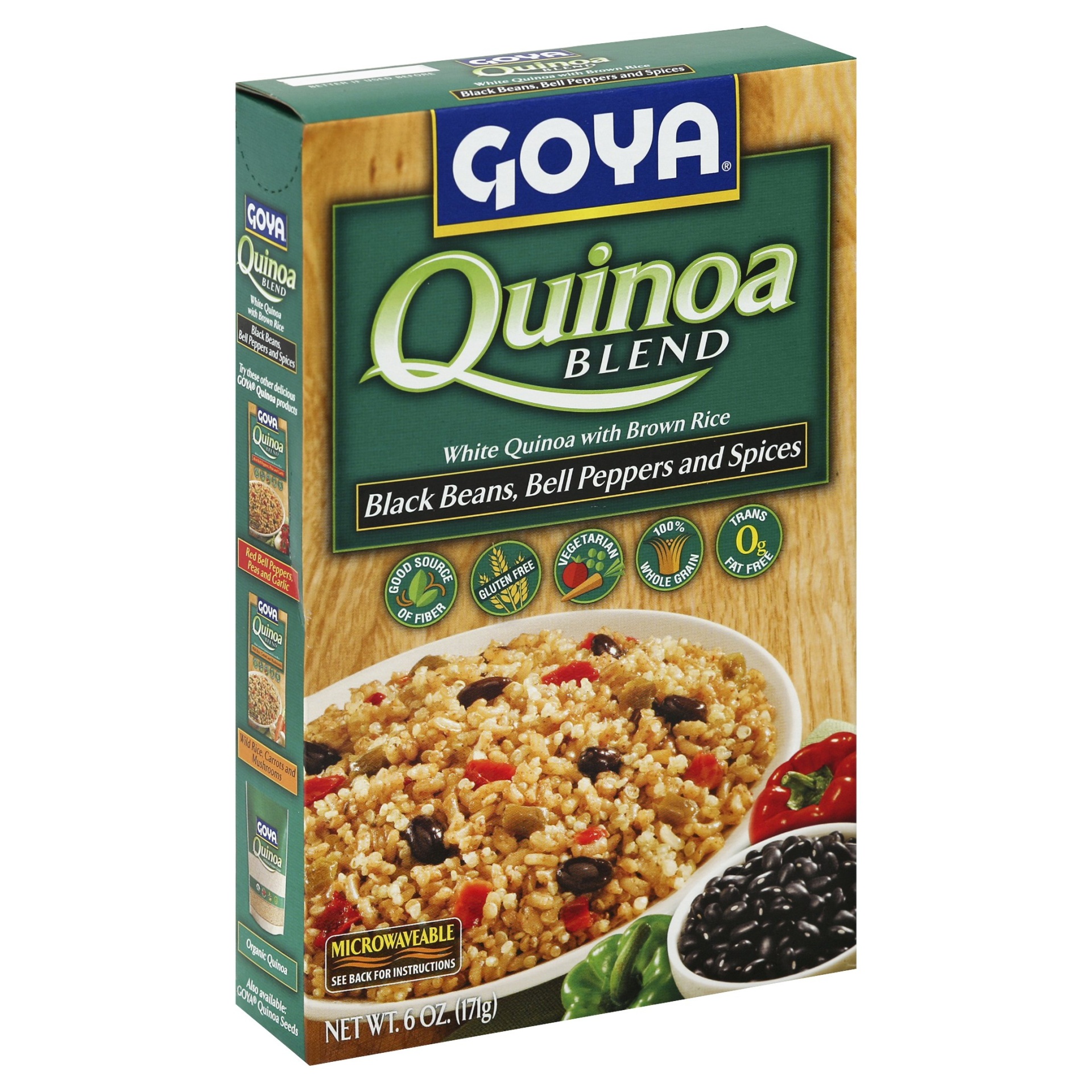 slide 1 of 1, Goya Black Bean Quinoa Blend Brown Rice, 6 oz