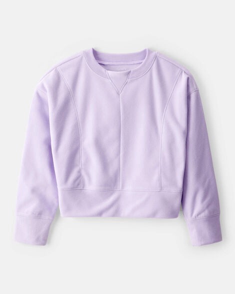 slide 1 of 2, Carter's Girls Active Pullover Sweatshirt - Purple Lavender 6-6X, 1 ct
