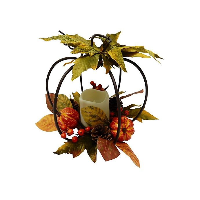 slide 1 of 1, Elements LED Pumpkin Centerpiece, 1 ct