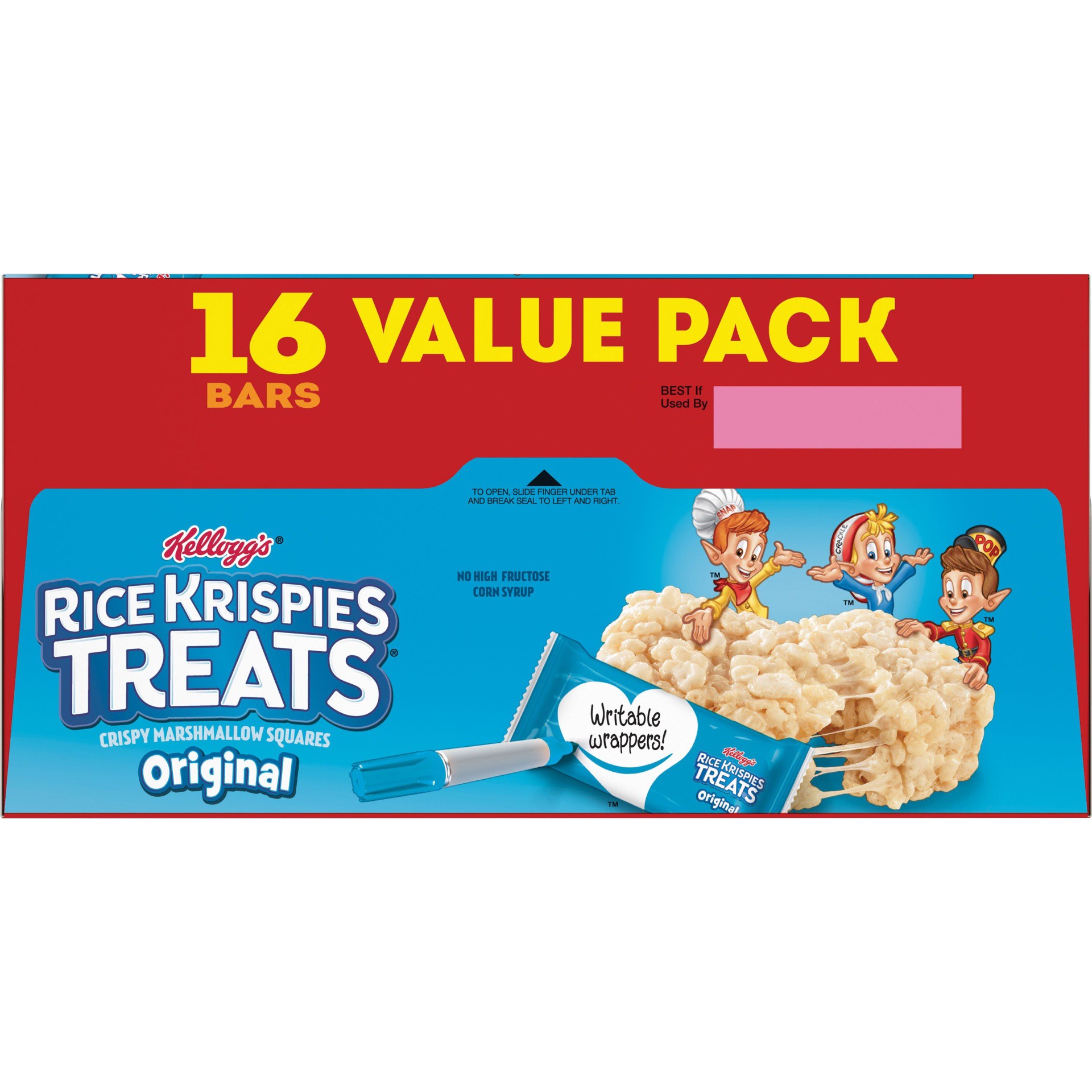 slide 5 of 7, Rice Krispies Treats Kellogg's Rice Krispies Treats Marshmallow Snack Bars, Kids Snacks, School Lunch, Original, 12.4 oz