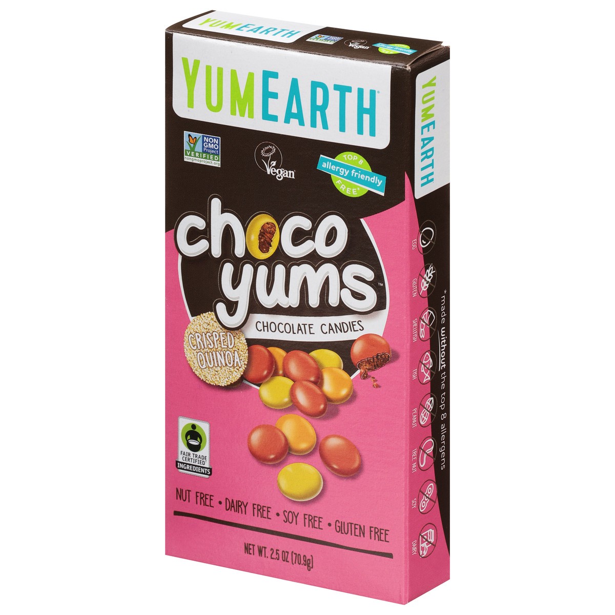 slide 3 of 9, YumEarth Choco Yums Crisped Quinoa Chocolate Candies 2.5 oz, 2.5 oz