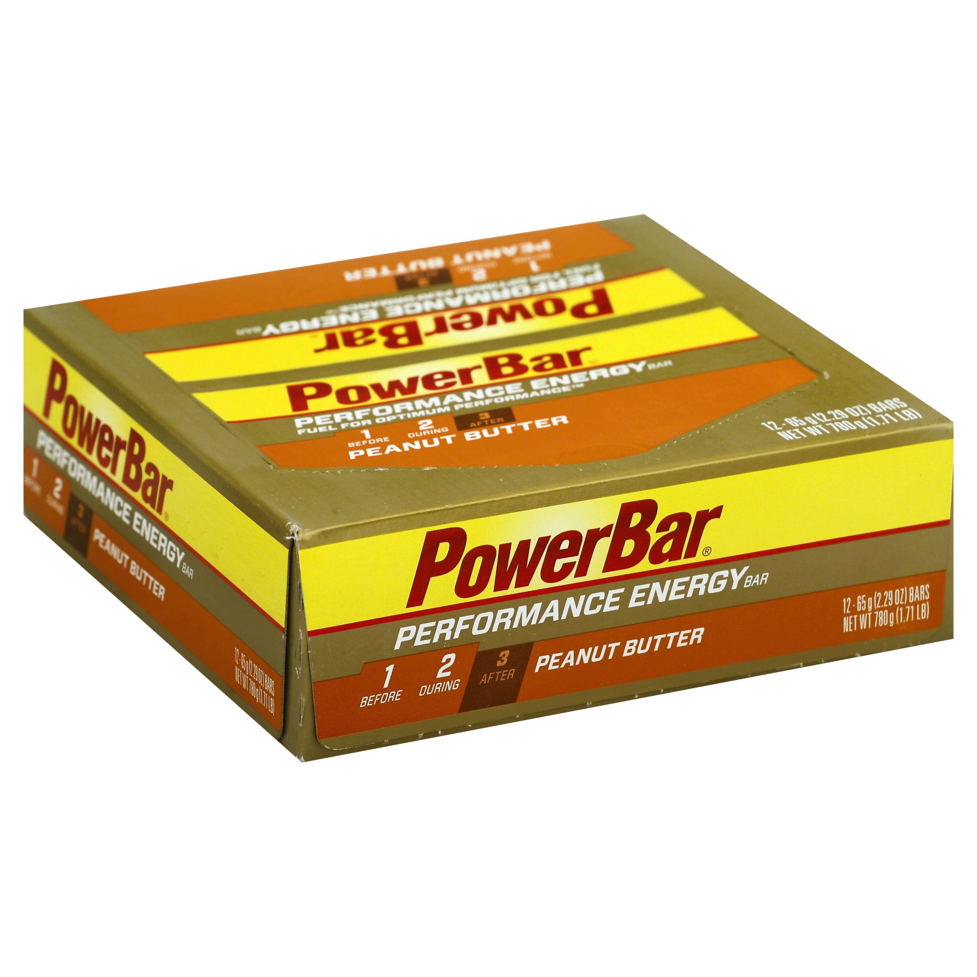 slide 1 of 1, PowerBar Performance Energy Bar - Peanut Butter, 12 ct