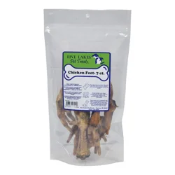 Five Lakes Pet Treats Chicken Feet Dog Treat, 7 ct.