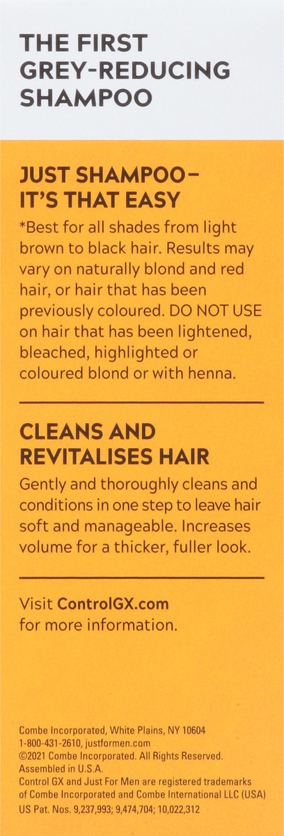 slide 8 of 9, Just for Men Control GX Grey Reducing 2-in-1 Shampoo & Conditioner 4 ea, 4 ct