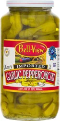 Bell-View Golden Greek Garlic Pepperoncini - 32 fl oz